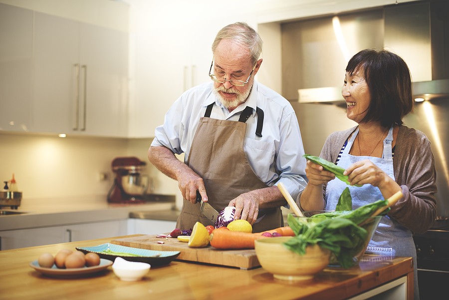 Couple Cooking in Kitchen